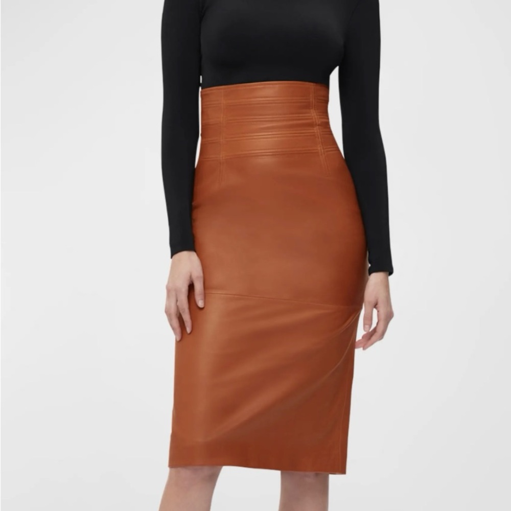 Brand new Herve Leger high waisted leather skirt